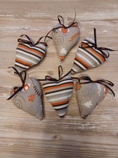 Tilda Herzen 6 Tlg.Herbst Geschenkanhänger Deko Tilda