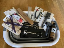 Hundepflegeset / Pudelpflegeset / Hundebürsten / Scheren / Hundebadewanne *NEU*