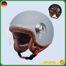 Grau Motorradhelm Harley Stil