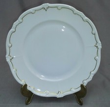 Antikes Weimar Porzellan, Wellenrand Katharina, Goldlinie 3177um1930 Teller D868