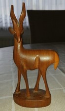 Figur Gams Gämse Gamsbock Steinbock? Holz ca. 15cm hoch + 7cm lang, gut
