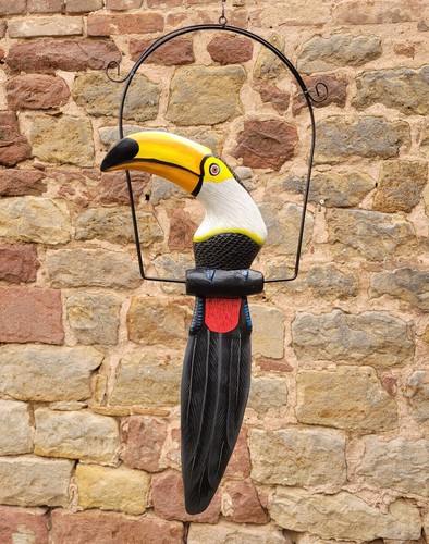 Tucan auf schaukel aus holz - auf,