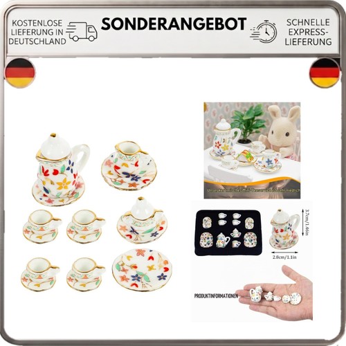 Miniatur porzellan teeservice - miniatur,