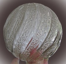 Lampenschirm-Glas-runde Kugel-Höhe 12cm, Schraubgewinde aussen ⌀4cm, Lampen⌀10cm