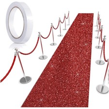 Teppichläufer Glitzer Rot