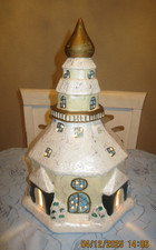 Großes Keramik Weihnachtshaus