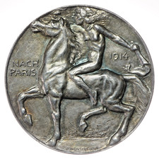 Silbermedaille 1914 Nach Paris, Generaloberst von Kluck 1. Weltkrieg Deutschland