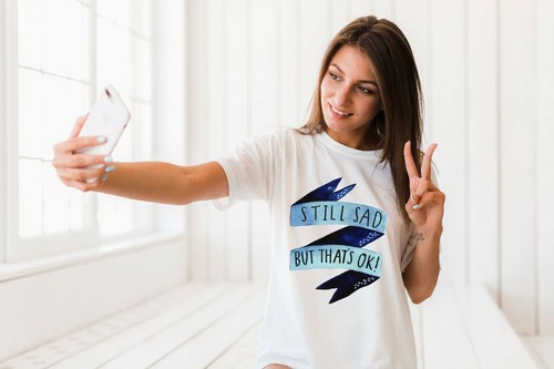 Women shirt still - t-shirt, sad