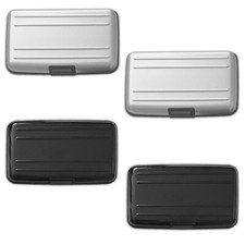 4x Aluminium Kartenetui Alu EC