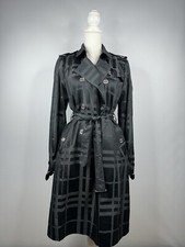 Burberry Damen Trenchcoat Mantel Schwarz Gr. 42 Nova Check