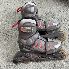 HY-Sports Kinder-Inliner Netto verstellbar 31 - 33 rot-silber