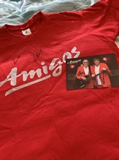 Amigos T-Shirt HANDSIGNIERT UNGETRAGEN rot +Autogrammkarte##