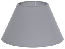 Lampenschirm Tischlampe Stehlampe Größen 25-50 cm E27/E14 Grau MIRANO