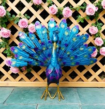 Metall Pfau Figur 3D
