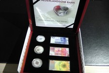 Niederlande 3x 5 Euro PP 2014 + Geldscheine Silber PP "200 Jahre Bank Nationale"