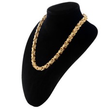Byzantiner Königskette Armband Panzerkette Edelstahl gold 16 - 110 cm