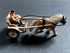 Schleich 42040 Ponykutsche mit Kutscher Sulky und Shetland Pony Komplett