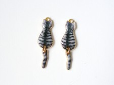 2 Anhänger graue Katzen