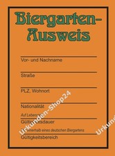Biergarten-Ausweis