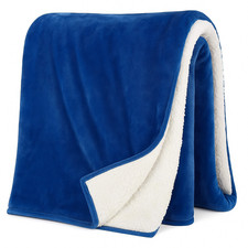 Heizdecke mit Abschaltautomatik, 180x200cm blau warm flauschig Heizstufen