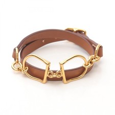 HERMES Etrier Double Tour Gold