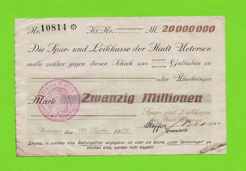 Notgeld spar und leihkasse - spar-,