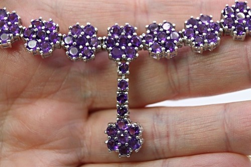 Silber halskette amethyst - silber,