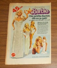 Seltene Werbung vintage BARBIE Supersize Barbie - Die größte Barbie 45 cm 1978