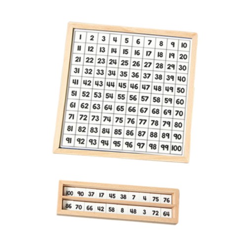 Montessori zahlentafel 100 - montessori, 1-100