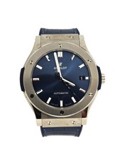 Hublot Classic-Fusion 511.NX.7170.LR - Schöne Titan Herrenuhr blue Sunburst!