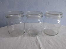 3er Set Einmach Gläser 1 L mit Deckel, Einkochgläser, Weckgläser, Ruhrglas