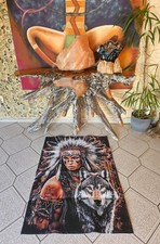 Teppich / Wanddeko mit Wolf