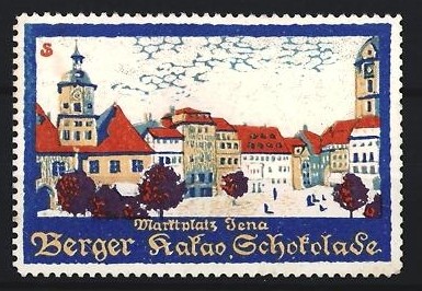 Reklamemarke jena berger - reklamemarke, jena,