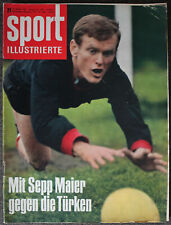FUSSBALL ZEITSCHRIFT SPORT ILLUSTRIERTE 21-1966  MIT SEPP MAIER GEGEN DIE TÜRKEN