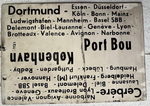Sehr alte zug emalie schild - zug,