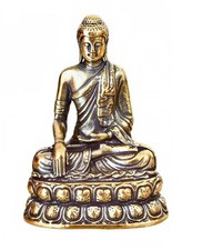 kleine Buddha Figur Statue Messing Glücksbringer Meditation Statue Geschenk