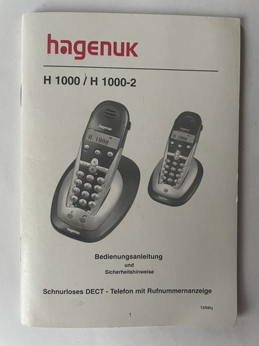 Bedienungsanleitung hagenuk - bedienungsanleitung,