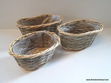 Holz-Spankorb,3tlg. oval, mit