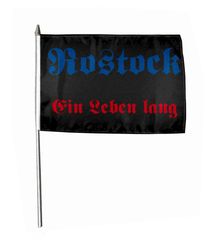 Stockflagge rostock ein leben - rostock,