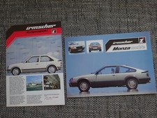 2x Opel Irmscher Monza Kadett Tuning Prospekt Brochure 1981 Deutsch selten rare