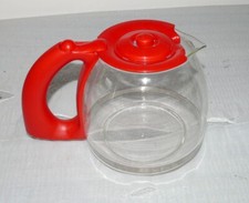 Bestron ACM801 YCM2008 Ersatz Glaskanne 1,2L Serviert Kanne Ø14,5cm Deckel  Rot