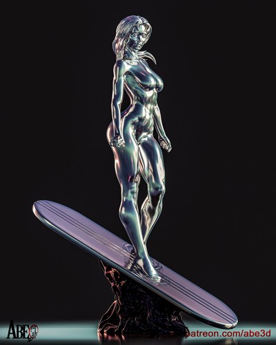 Silver surfer scale - silver,
