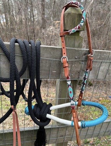 Bitless hackamore rawhide - bitless,