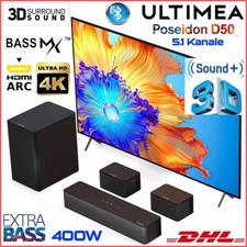 ULTIMEA Poseidon D50 Soundbar  Wireless Subwoofer 5.1, 3D Surround Sound BassMax