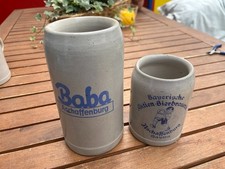 3 alte Bierkrüge Steinkrüge Baba Aschaffenburg + Steinbräu Alzenau + 1 Geschenk!
