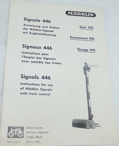 Märklin signale 446 anleitung - märklin,