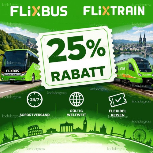 Flixbus flixtrain - 25%,