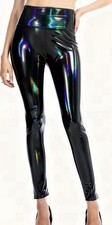 Lackleggings Schwarz Rainbow