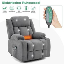 Elektrischer Relaxsessel Fernsehsessel mit Aufstehhilfe Heizung Massagesessel
