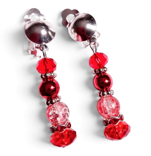 Ohrclips kunst perlen strass - perlen,